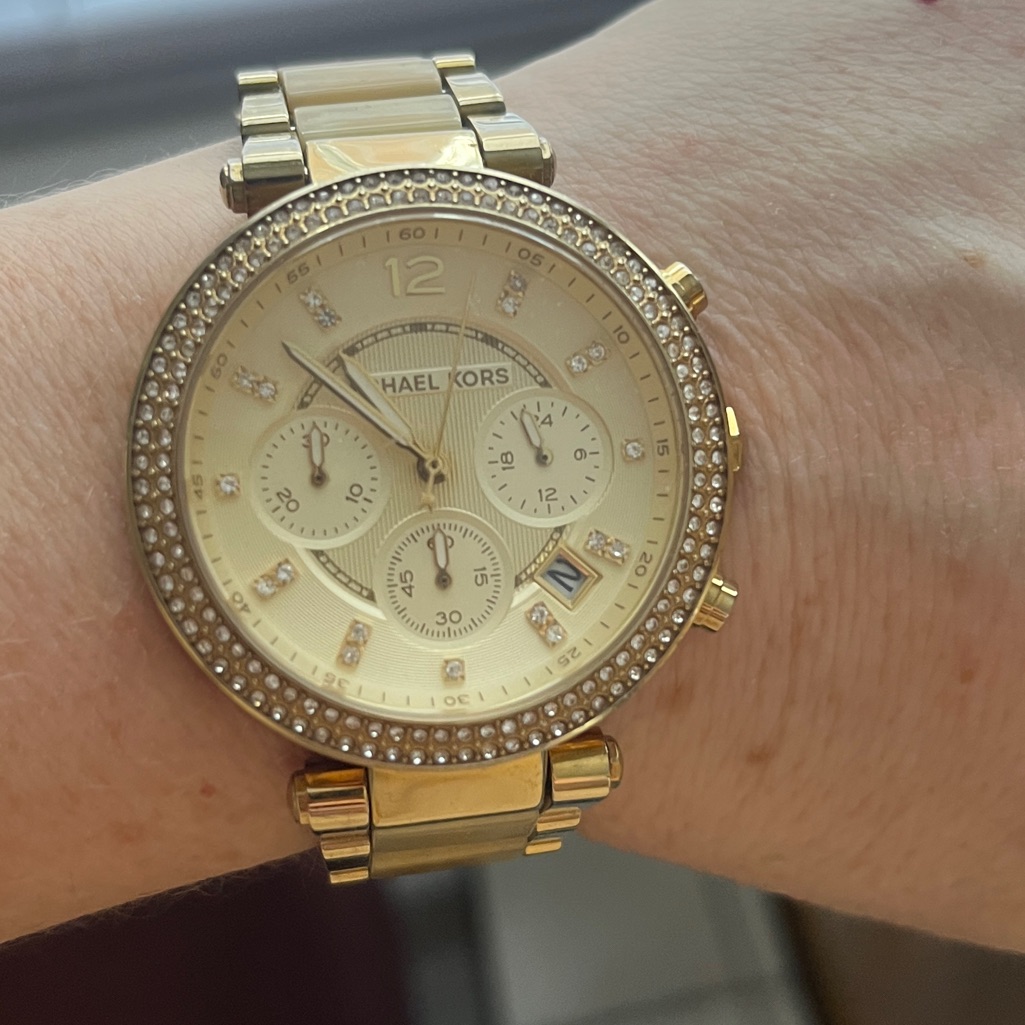Michael Kors Mk5632 Parker Champagne Dial Gold Tone Chronograph Womens Watch